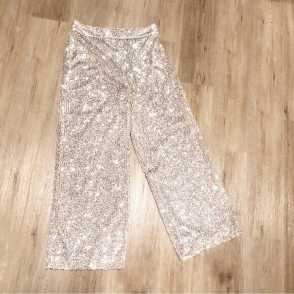 Banana Republic Women’s High Rise Wide Leg Sequin Pants - Size Large - Picture 2 of 11